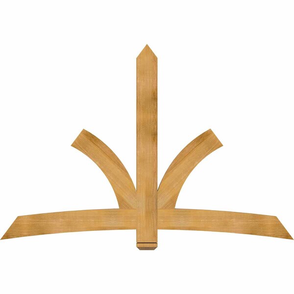Ekena Millwork Davenport Rough Sawn Timber Gable Bracket, Western Red Cedar, 84"W x 56"H x 2"D x 6"F, 16/12 Pitch GBW084X56X0206DAV00RWR - main
